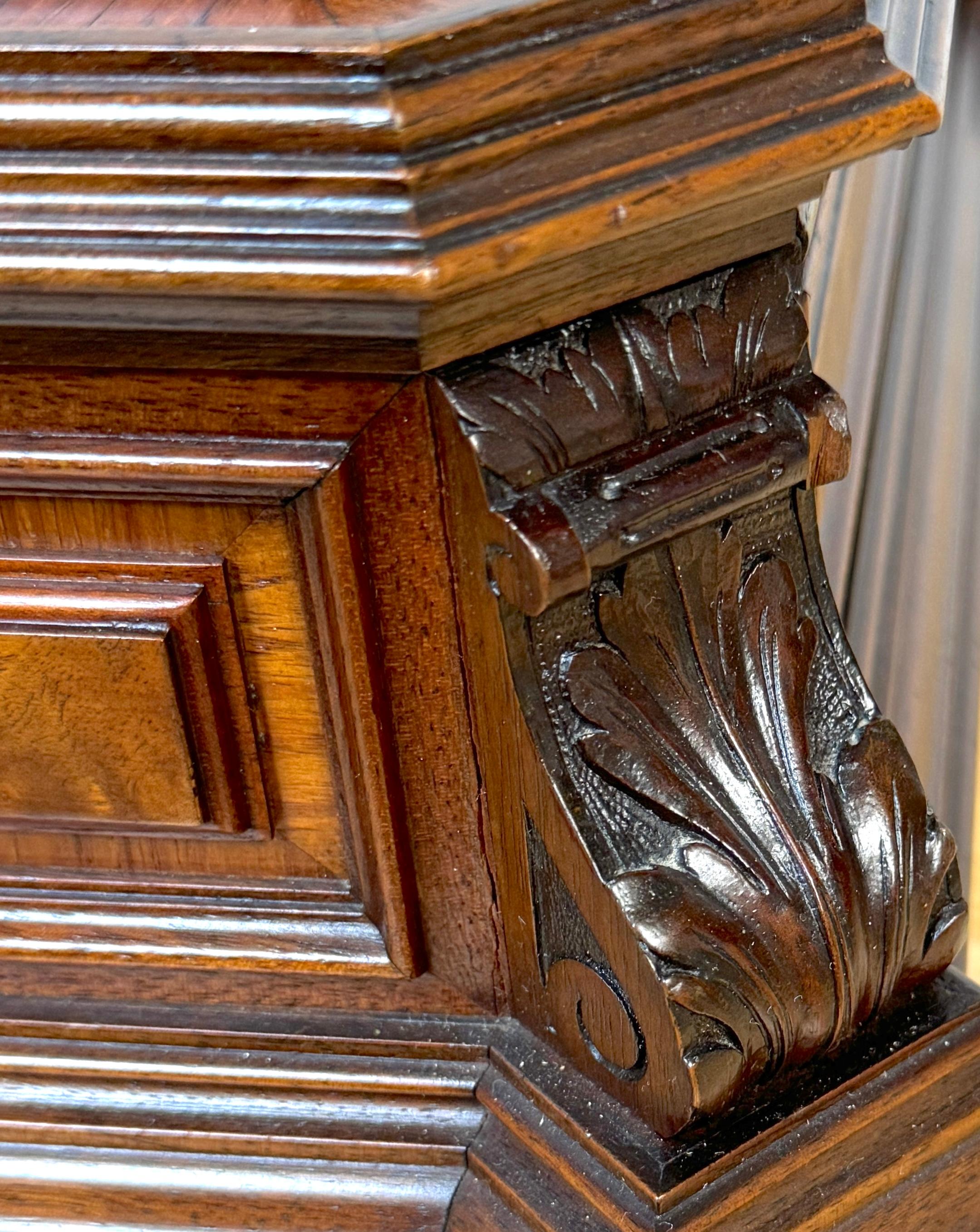 Napoleon III Exotic Burlwood Jewelry/ Table Box, France, Circa 1870s For Sale 11