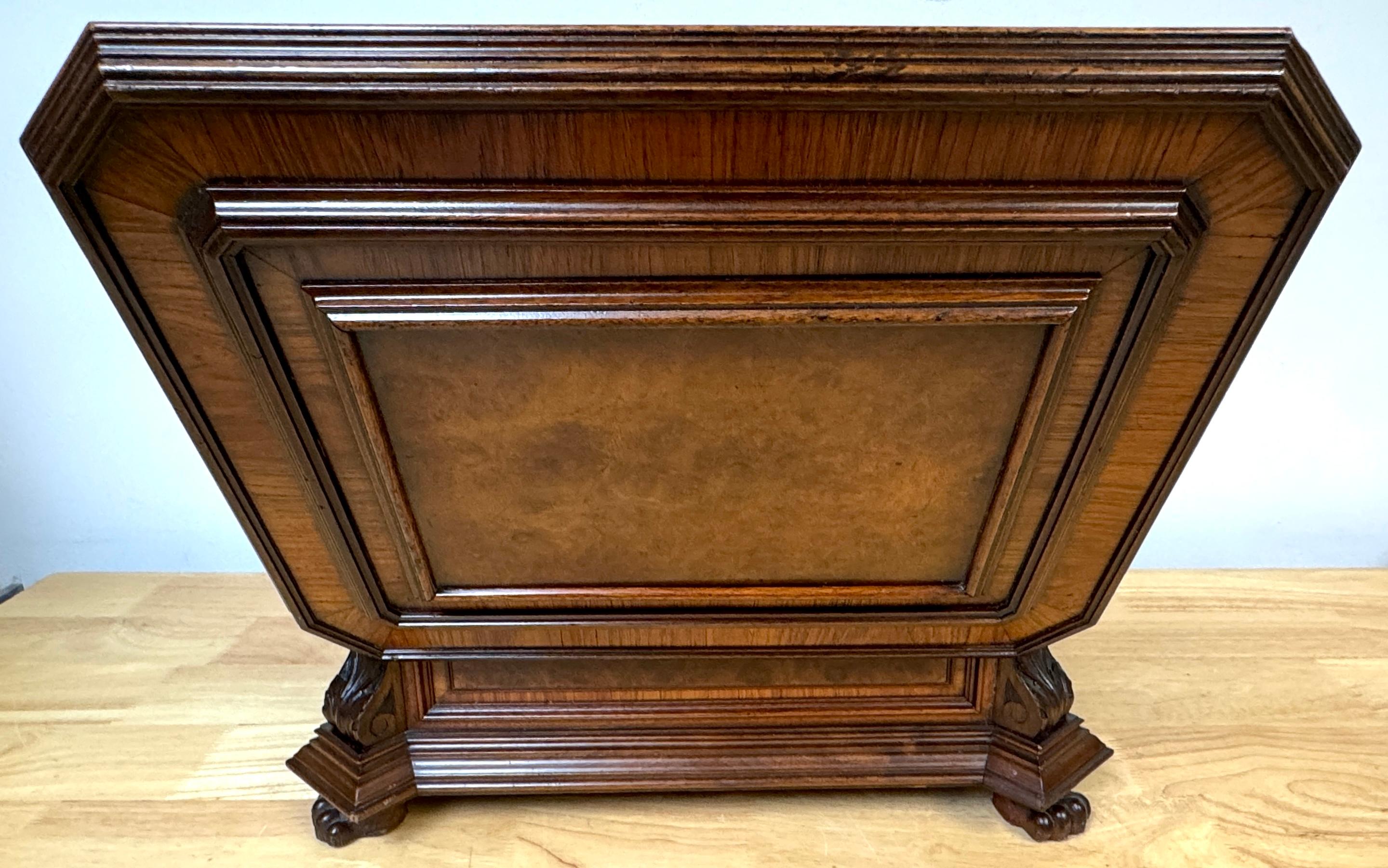 Napoleon III Exotic Burlwood Jewelry/ Table Box, France, Circa 1870s For Sale 13