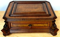 Napoleon III Exotic Burlwood Jewelry/ Table Box, France, Circa 1870s