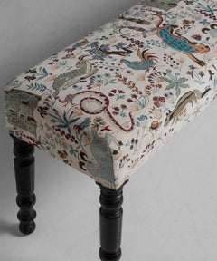 Napoleon III Extra Long Hall Bench in House of Hackney Jacquard