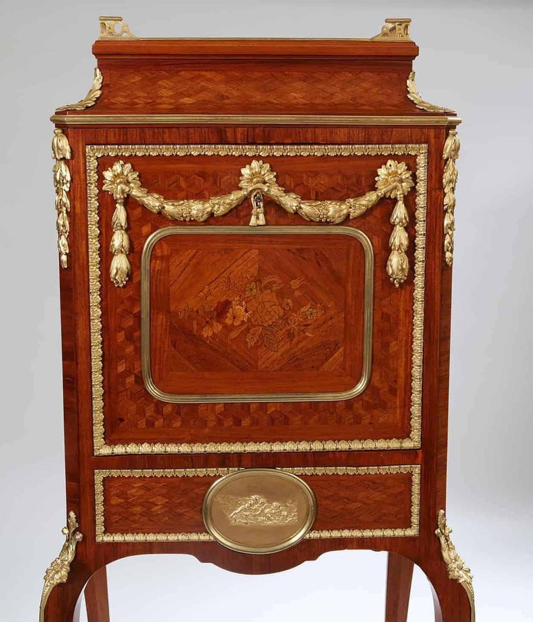Napoleon III Fall Front Secretaire Cabinet Desk For Sale 3