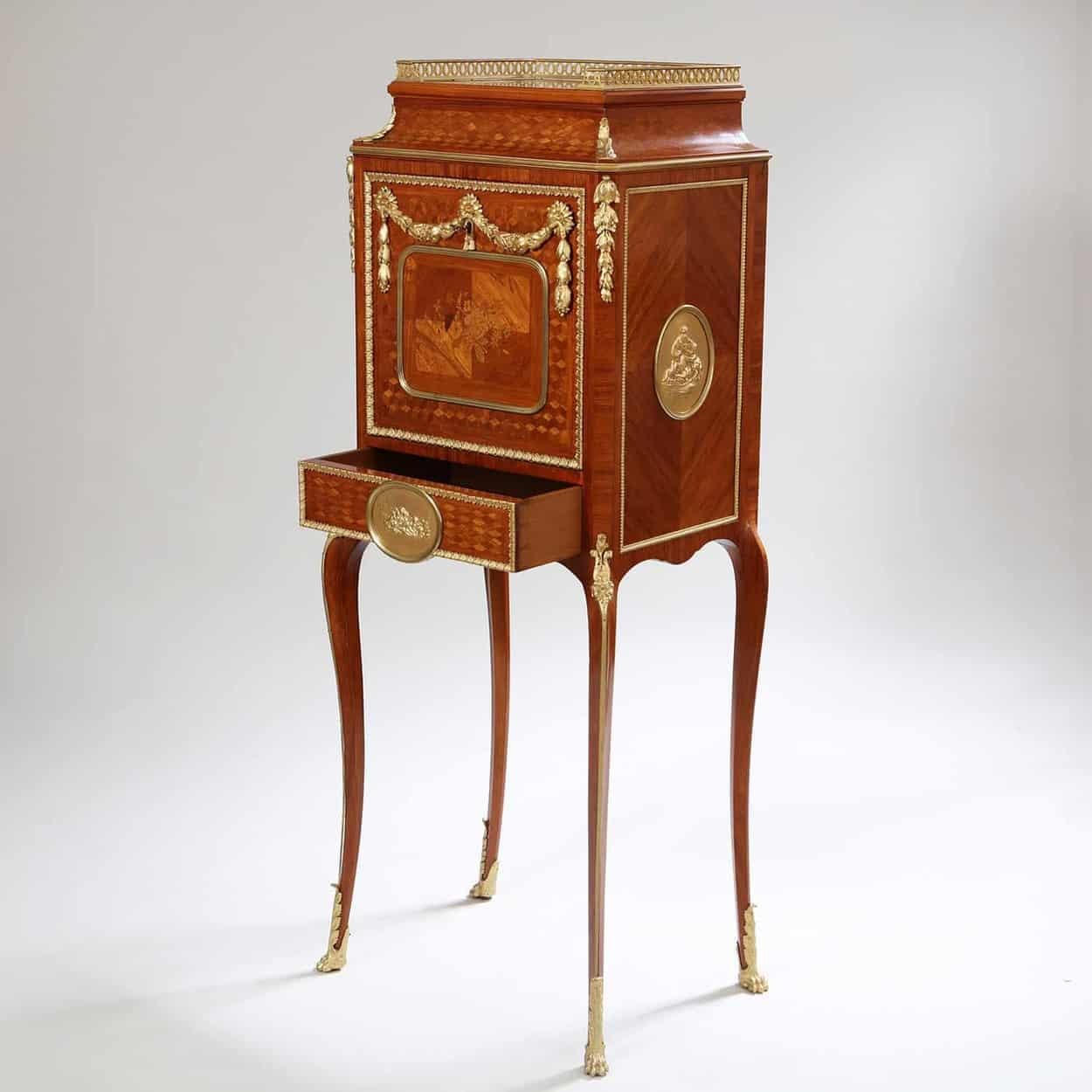 Napoleon III Fall Front Secretaire Cabinet Desk 1