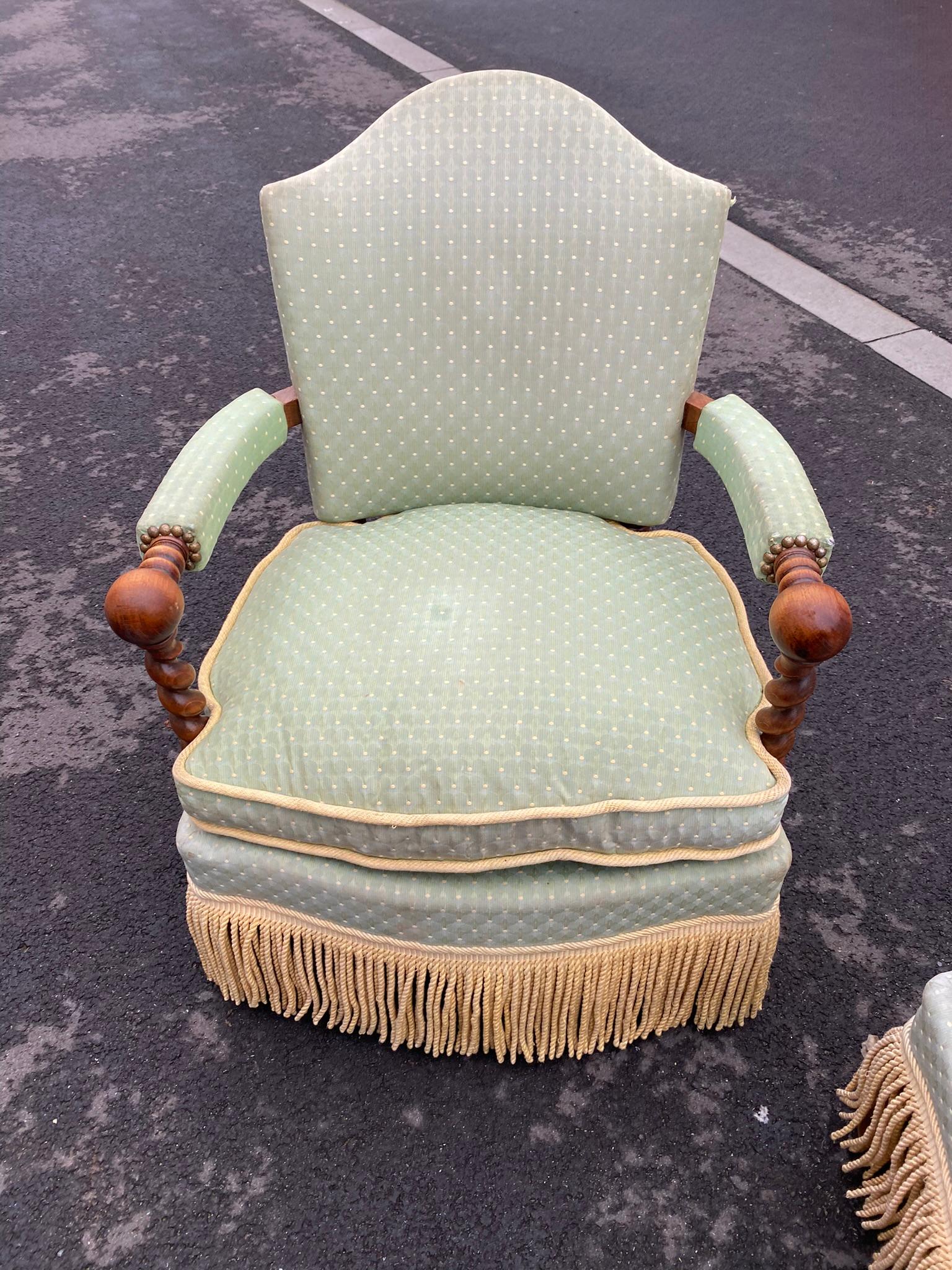 French 2 Napoleon III Chairs, France, circa 1930 For Sale