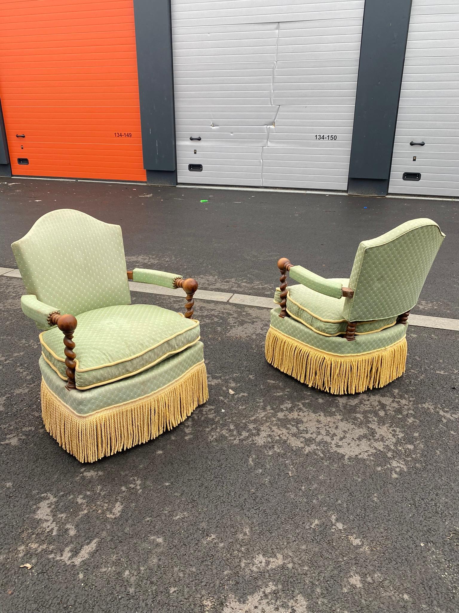 2 chaises Napoléon III, France, datant d'environ 1930 Bon état - En vente à Saint-Ouen, FR