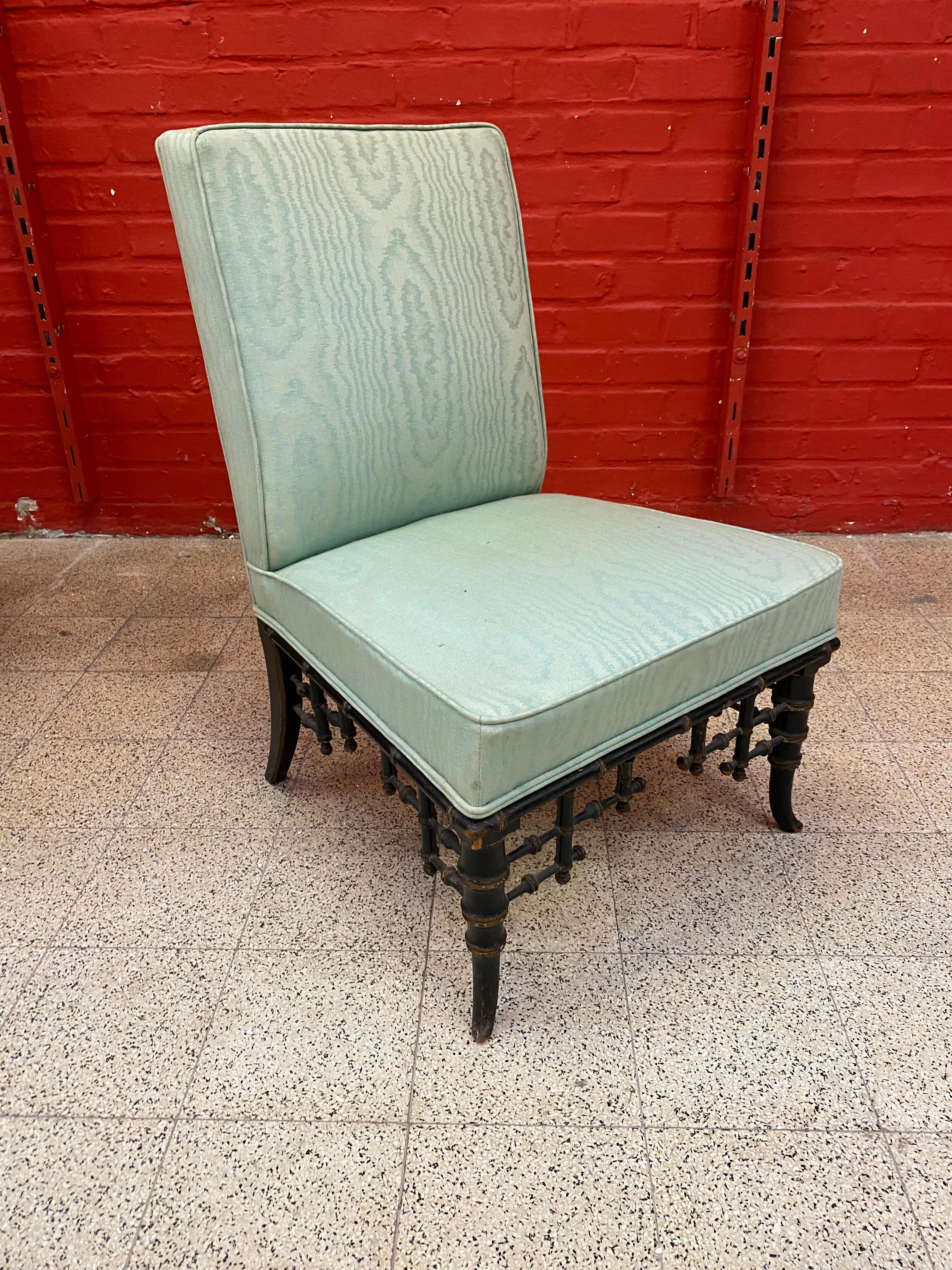 Napoleon III.-Stuhl aus Kunstbambus, Frankreich, 1850er Jahre im Zustand „Gut“ im Angebot in Saint-Ouen, FR
