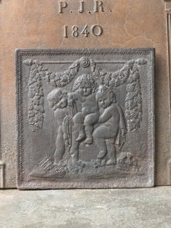 Plaque de cheminée / dosseret Napoléon III représentant le jeune Bacchus, 19e siècle