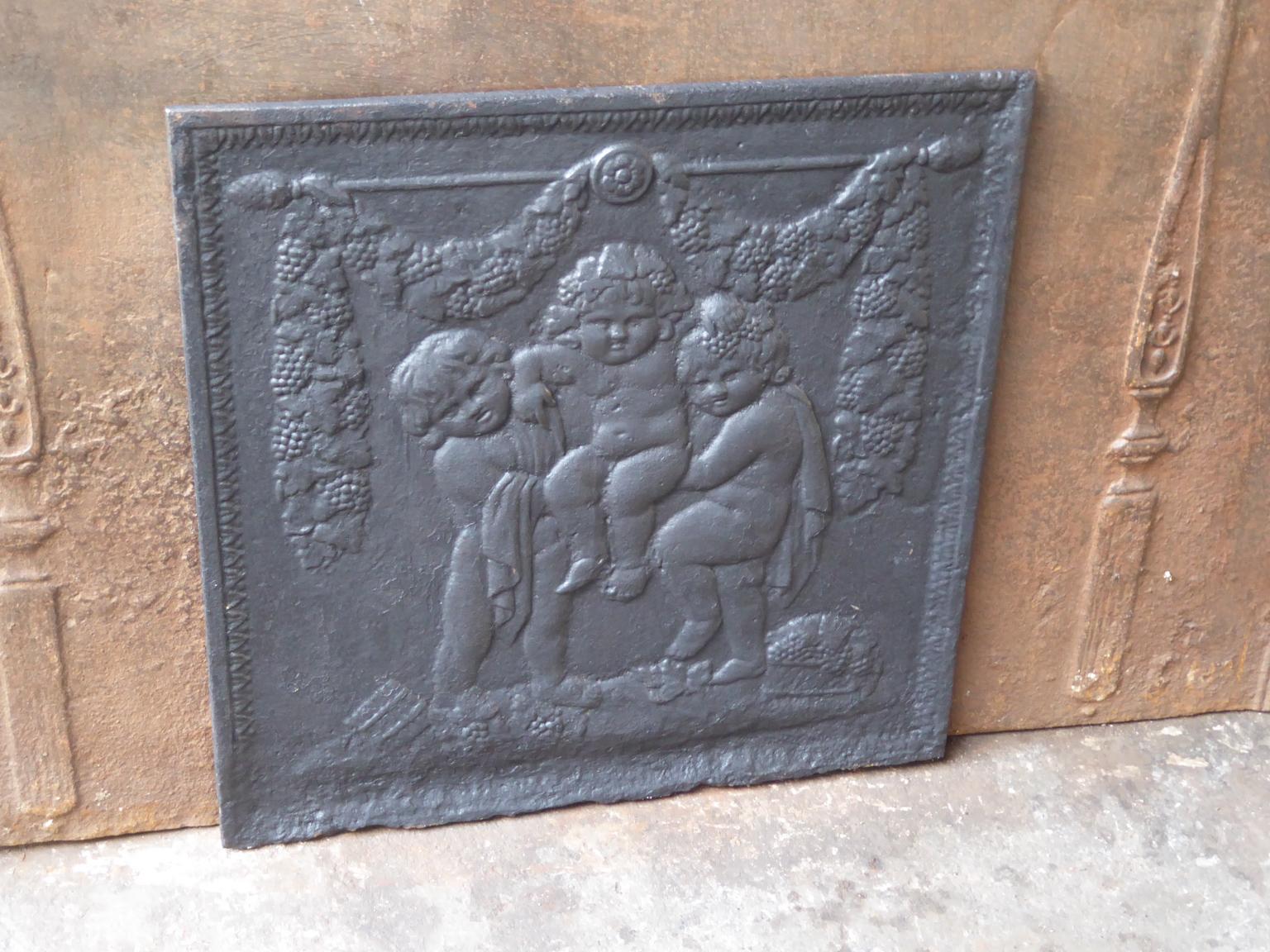 Napoleon III Fireback Depicting Young Bacchus, 19th Century In Good Condition In Amerongen, NL