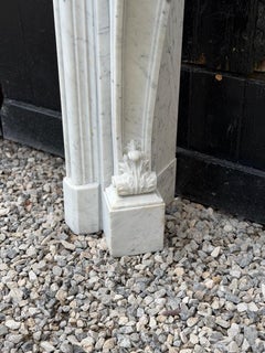 Napoleon III fireplace in Carrara marble around 1880