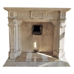 Napoléon III Fireplace in Carrara Marble
