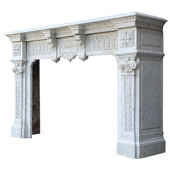 Napoleon III Fireplace In Carrara Marble