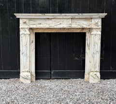 Napoleon III fireplace in Paonazzo marble, around 1880