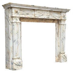 Napoleon III fireplace in Paonazzo marble, around 1880
