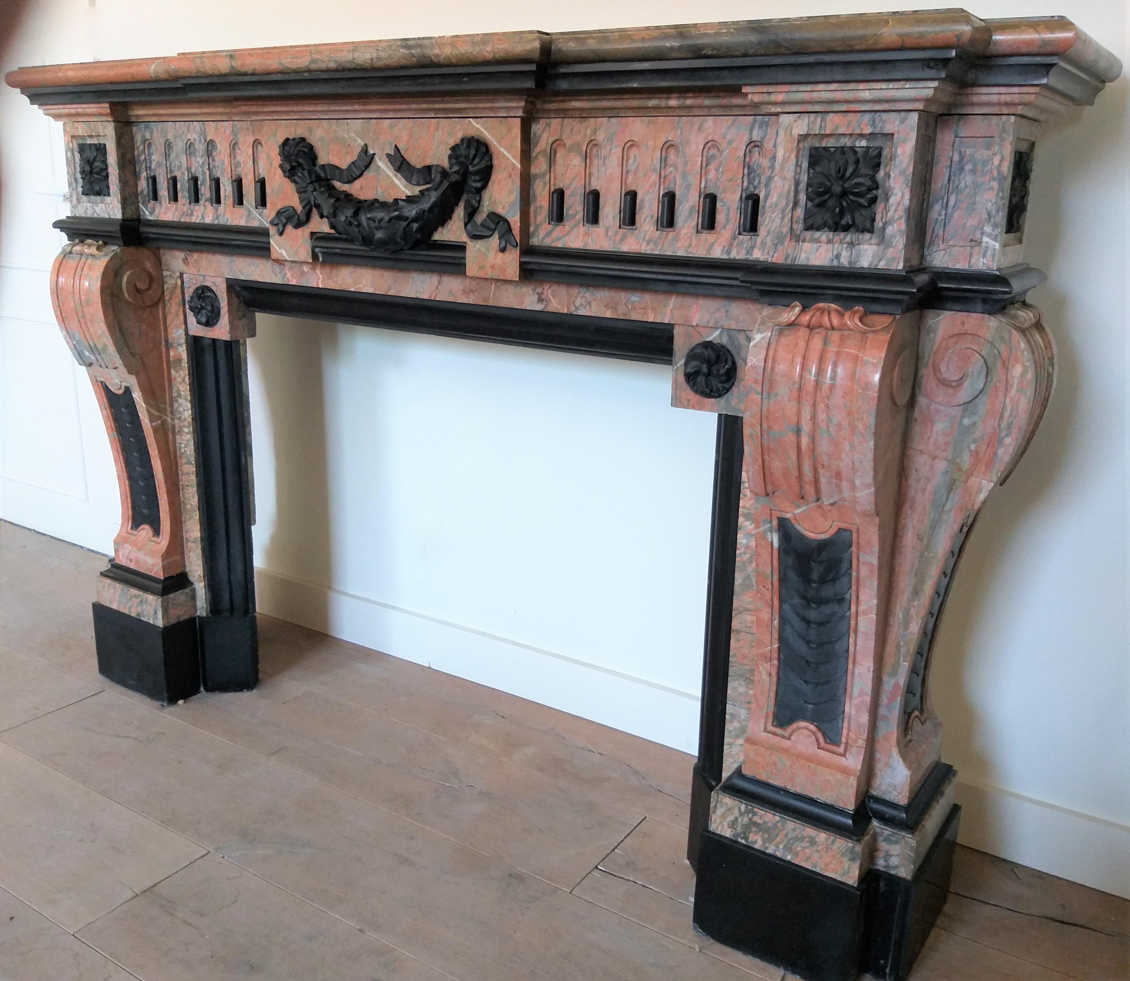 Mid-19th Century Napoleon III Fireplace with a Strong Impression For Sale