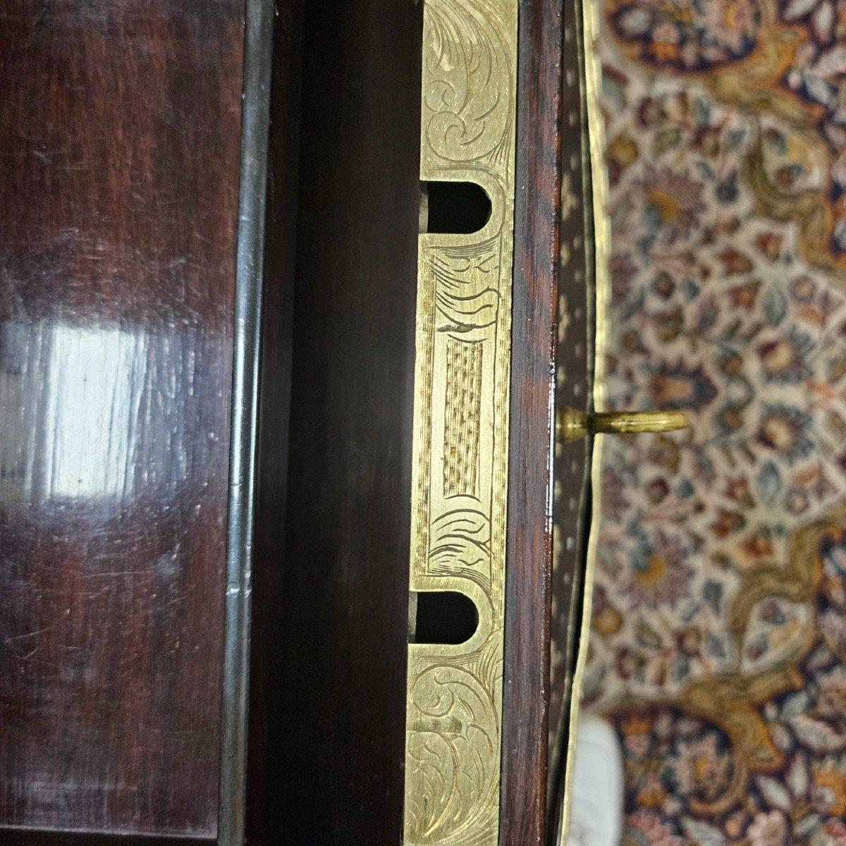 Napoleon III French Black Bronze Brass Boulle Marquetry Small Desk Cabinet 2