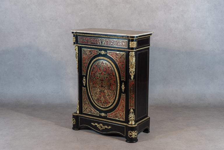 Napoleon III French Boulle Style Buffet or Cabinet For Sale at 1stDibs