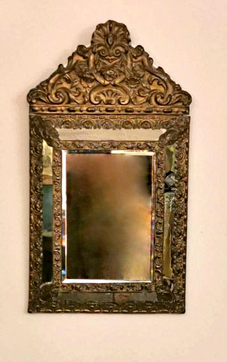 Napoleon III French Brass Wall Mirror 1