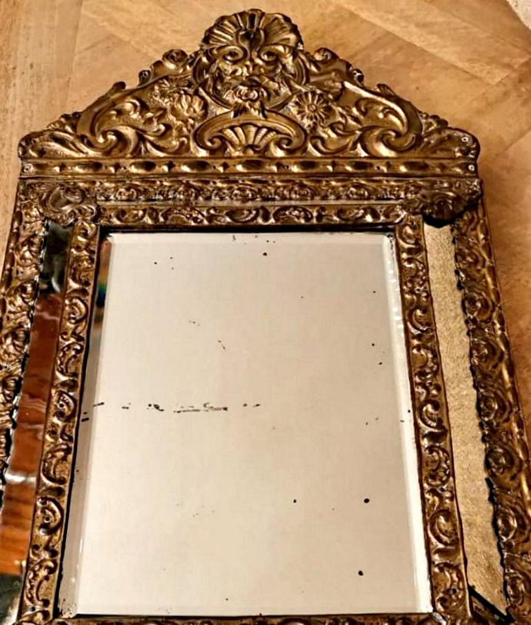 Napoleon III French Brass Wall Mirror 4
