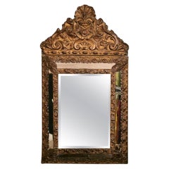 Napoleon III French Brass Wall Mirror