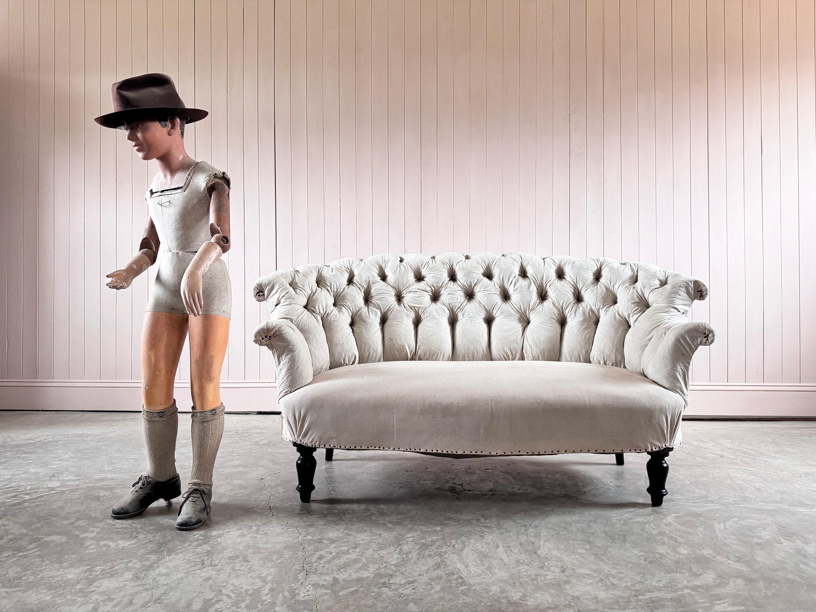 Napoleon III French Button Backed Sofa 2