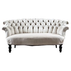Antique Napoleon III French Button Backed Sofa