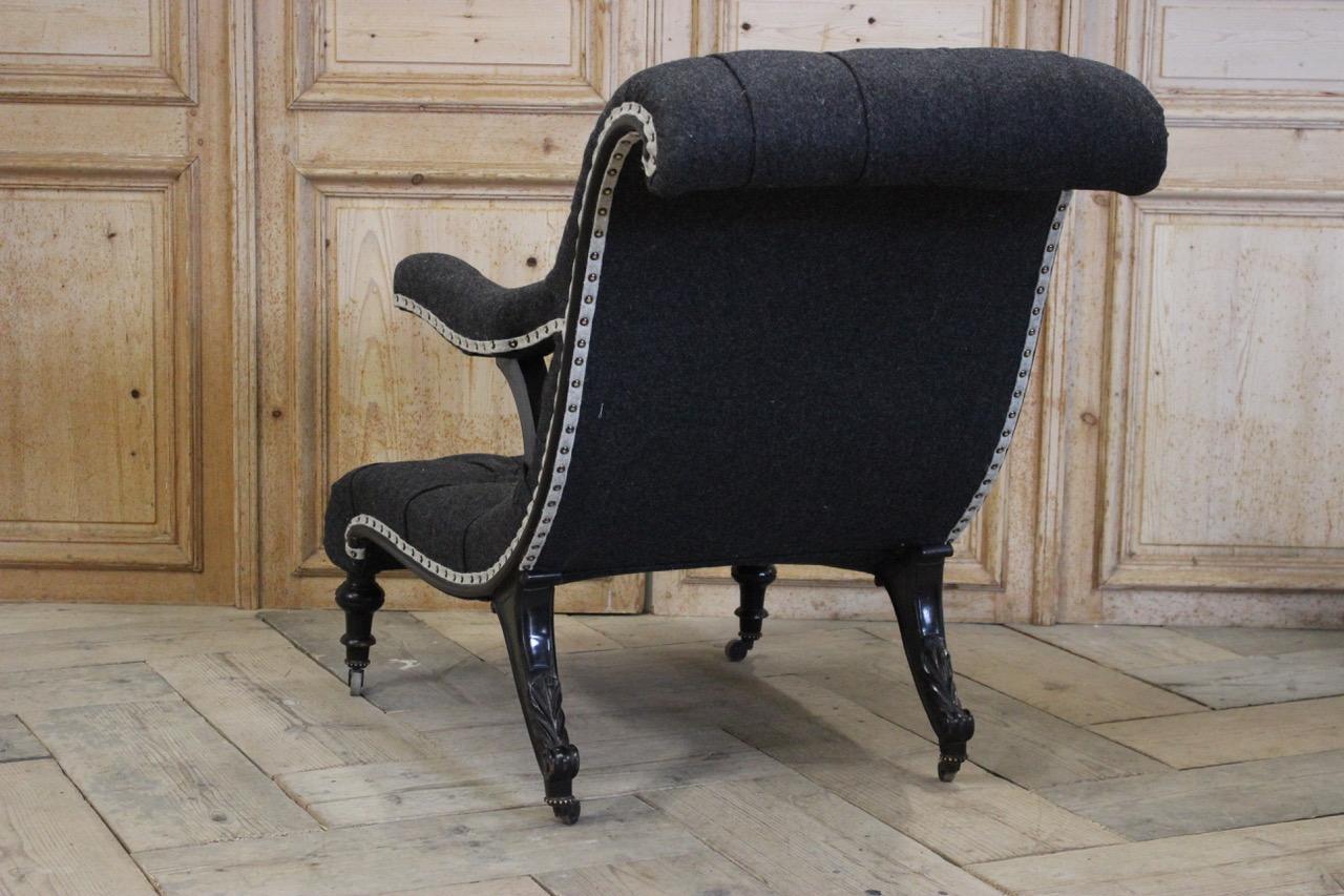 19th Century Napoleon III French Club Chair For Sale