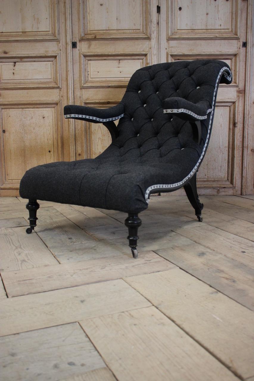 Napoleon III French Club Chair For Sale 2