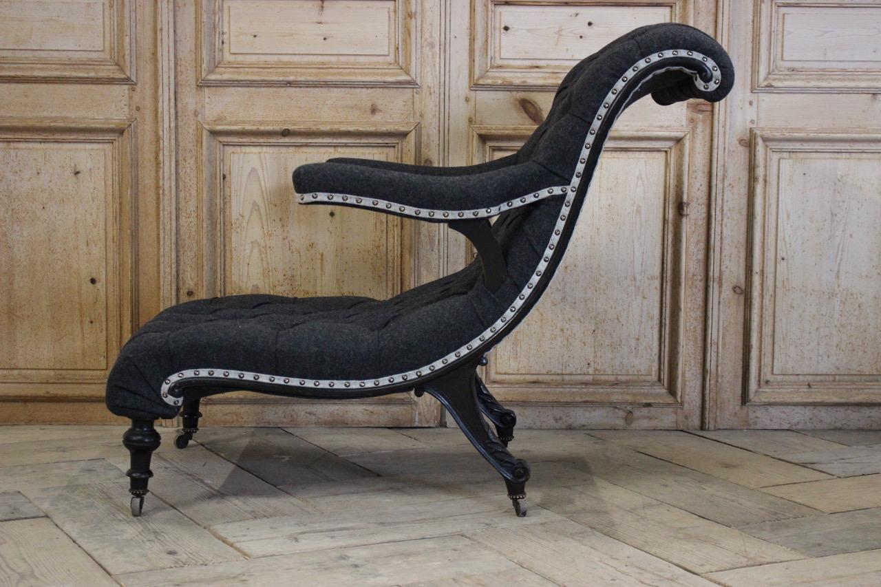 Napoleon III French Club Chair For Sale 3