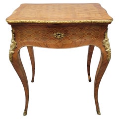 Napoleon III French coiffeuse, marquetry wood and ormolu