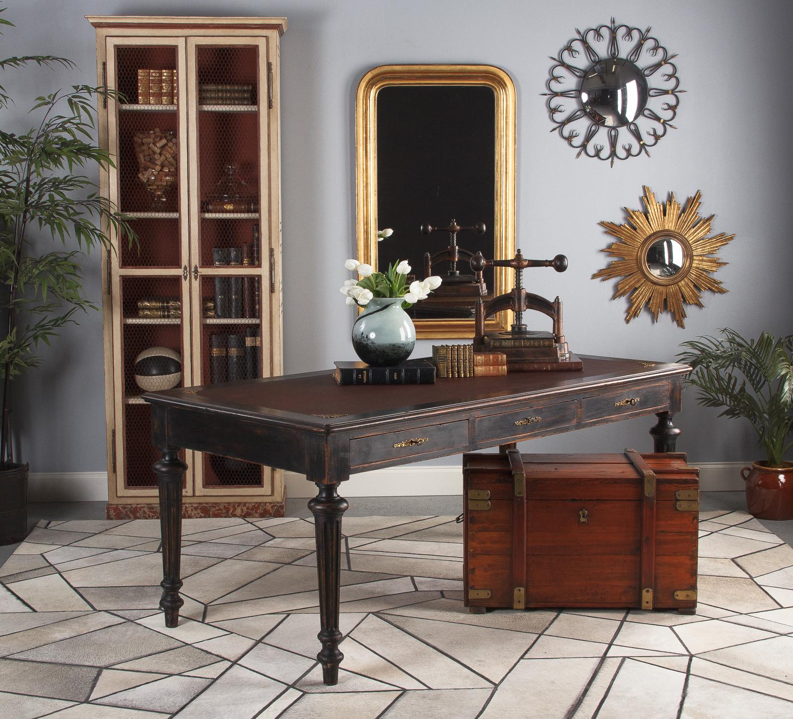 Napoleon III French Ebonized Walnut Desk, 1870s 14