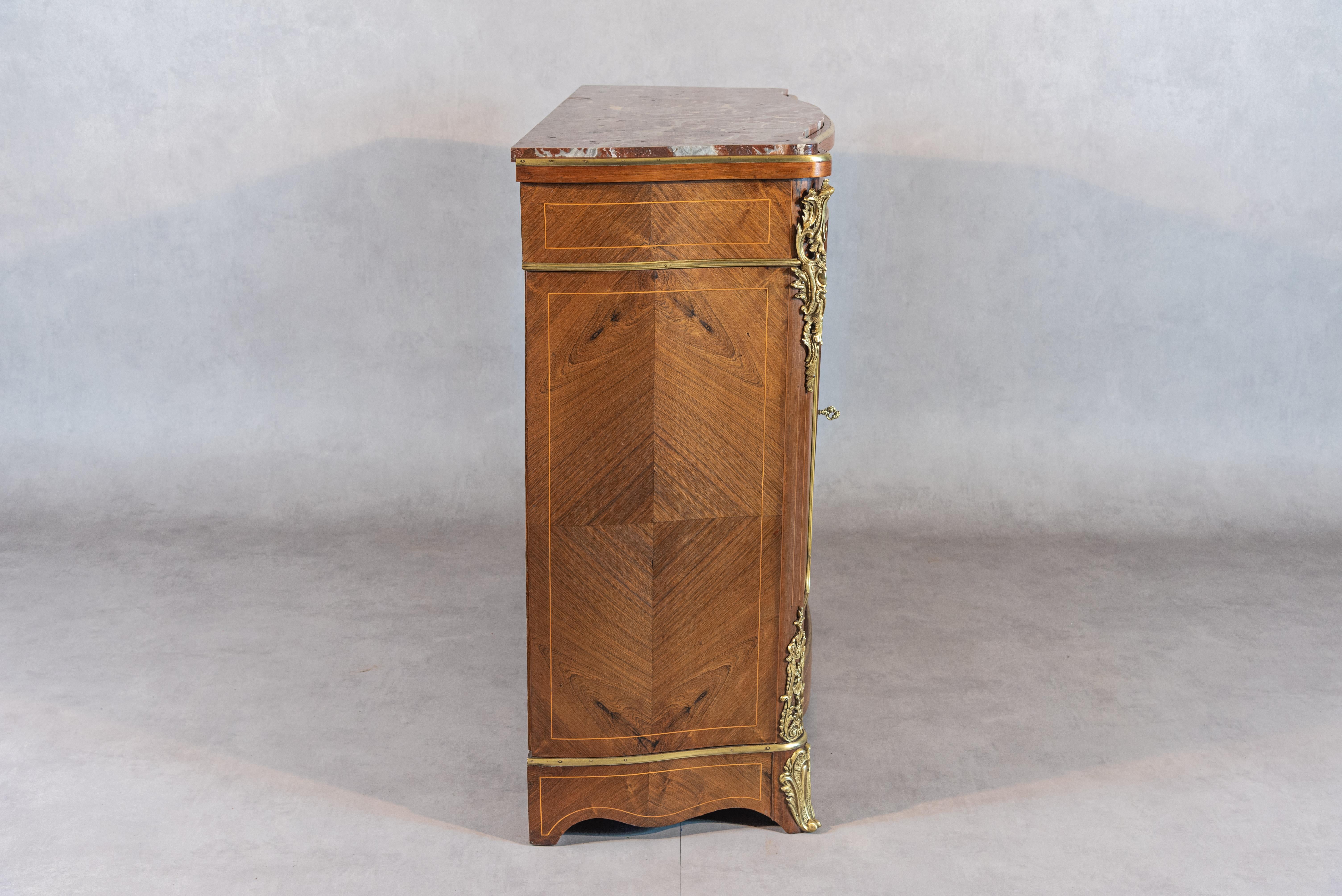 Napoleon III French Marquetry Buffet In Good Condition For Sale In San Antonio, TX