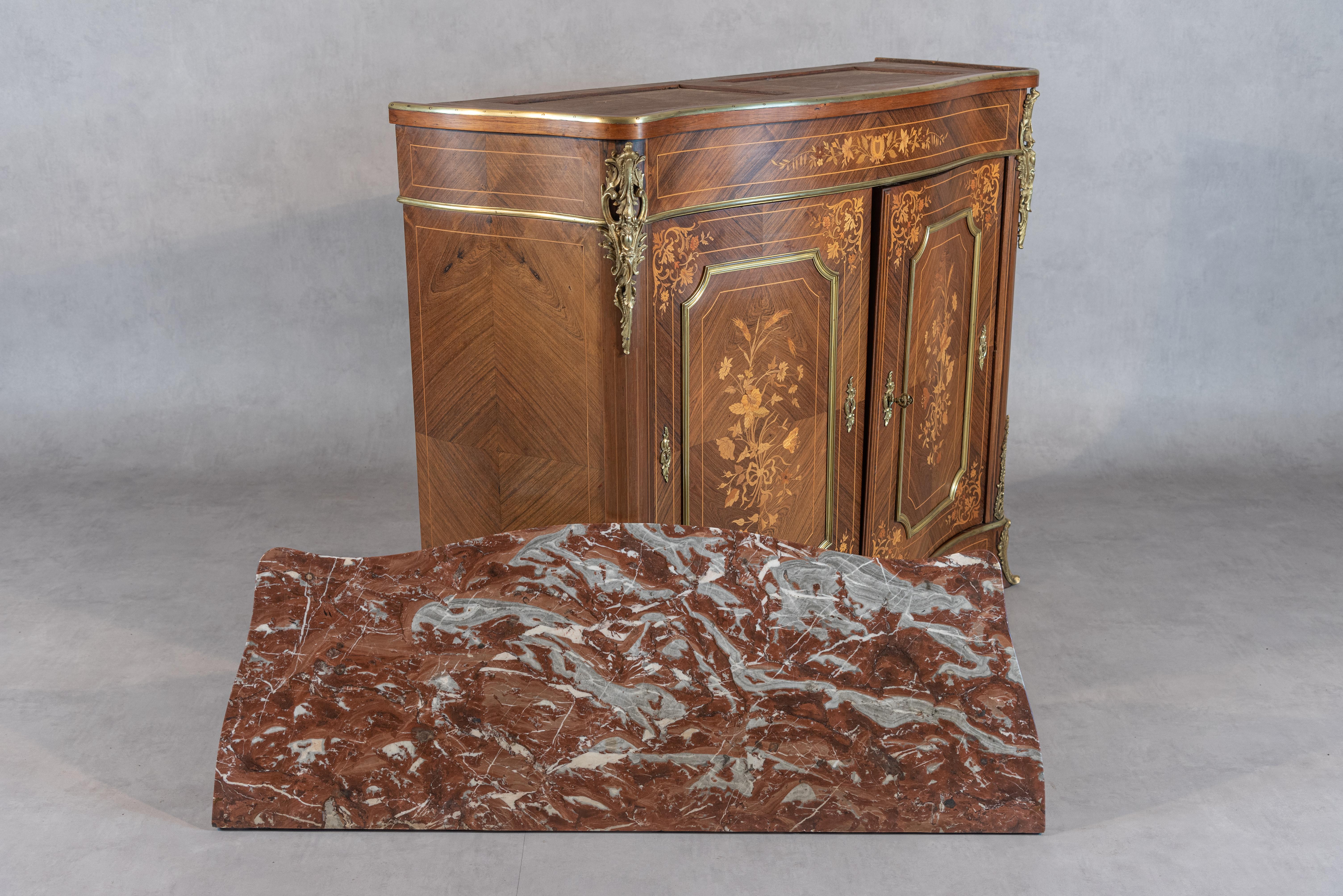 19th Century Napoleon III French Marquetry Buffet For Sale