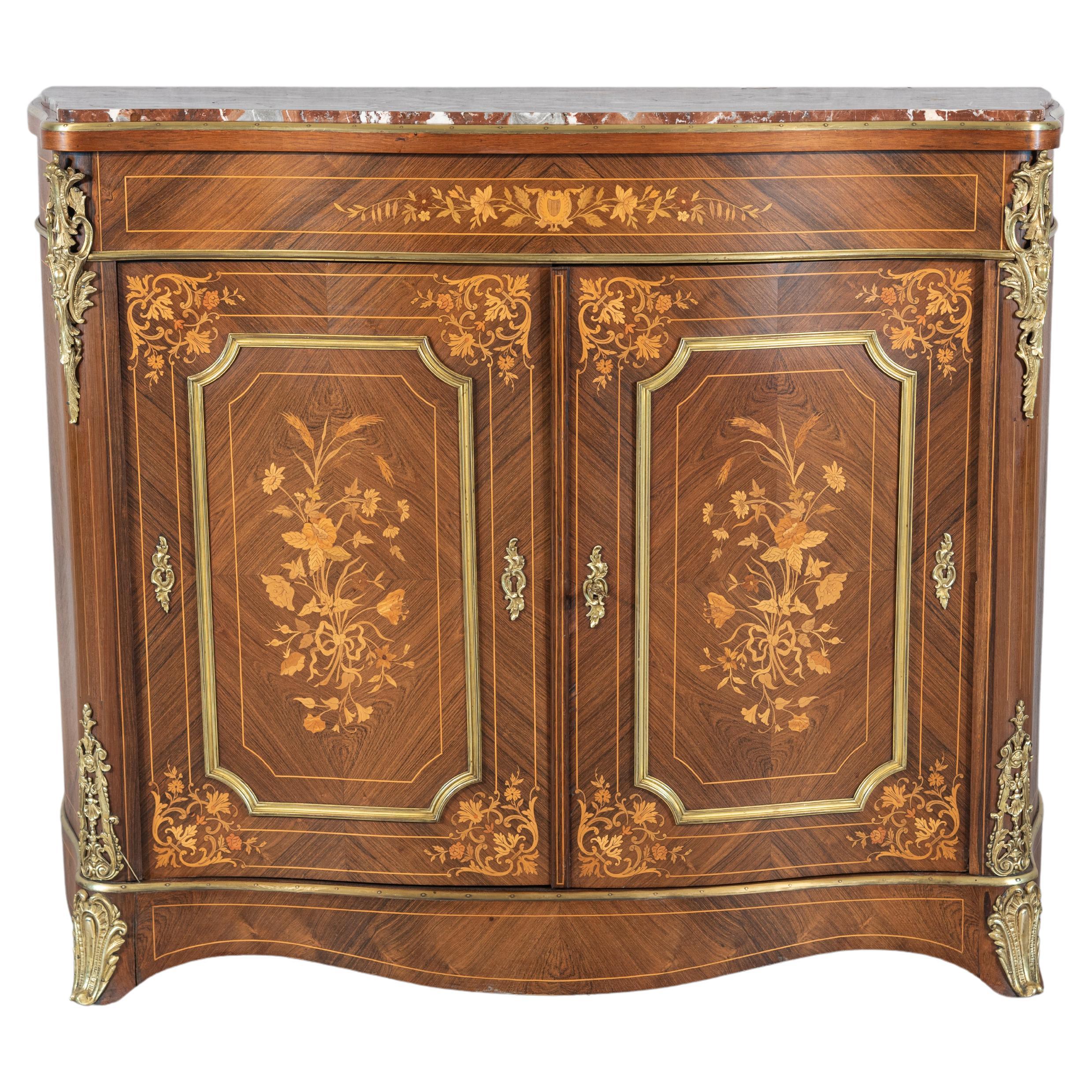Napoleon III French Marquetry Buffet For Sale