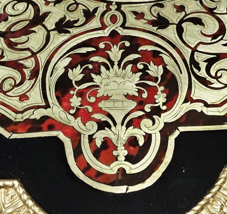  Napoleon III Französisch Tisch Boulle Intarsien Messing vergoldete Bronze 19. (Geschwärzt) im Angebot