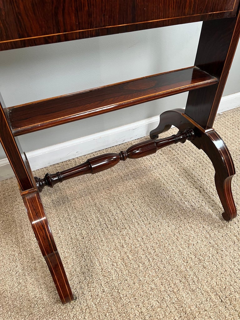Napoleon III French Travel Fall Front Desk in Rosewood and Boxwood ...