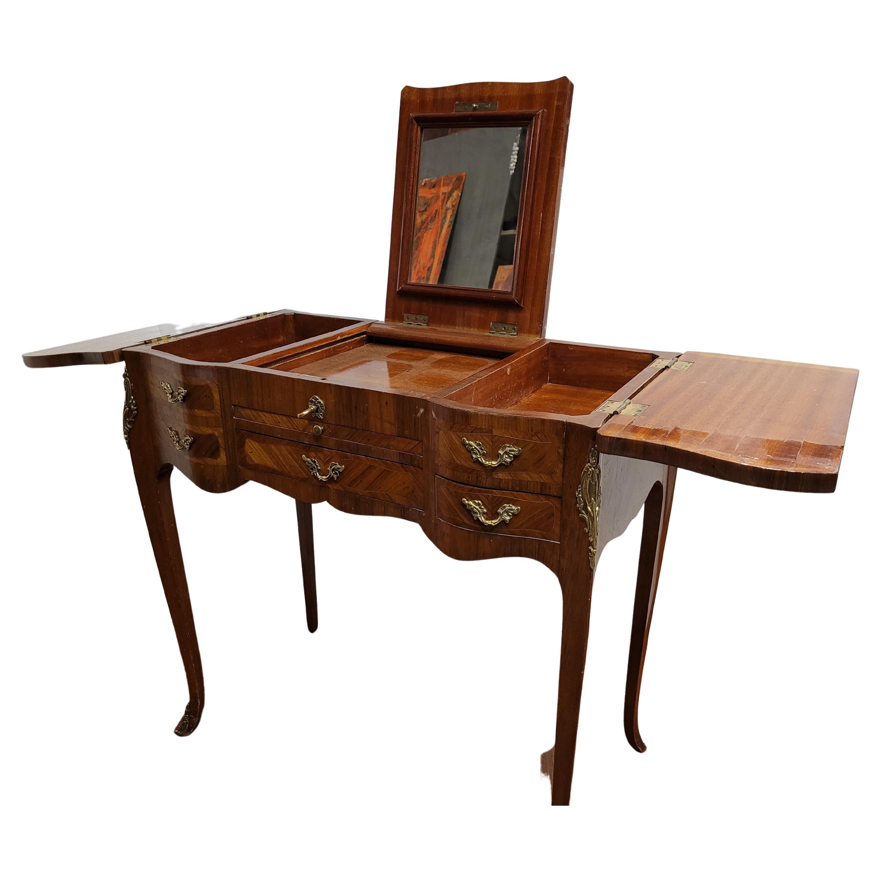 Napoleón III , French wood  bronze  Dresser with mirror  For Sale