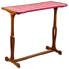 Napoleon III Fruitwood Sewing Table with Cut Velvet Top