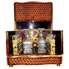 Napoleon III Geometric Style Bronze Liquor Cellar, France, 1865