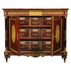 Napoleon III Gilt-Bronze and Mahogany Side-Cabinet, 'Le Classeur'