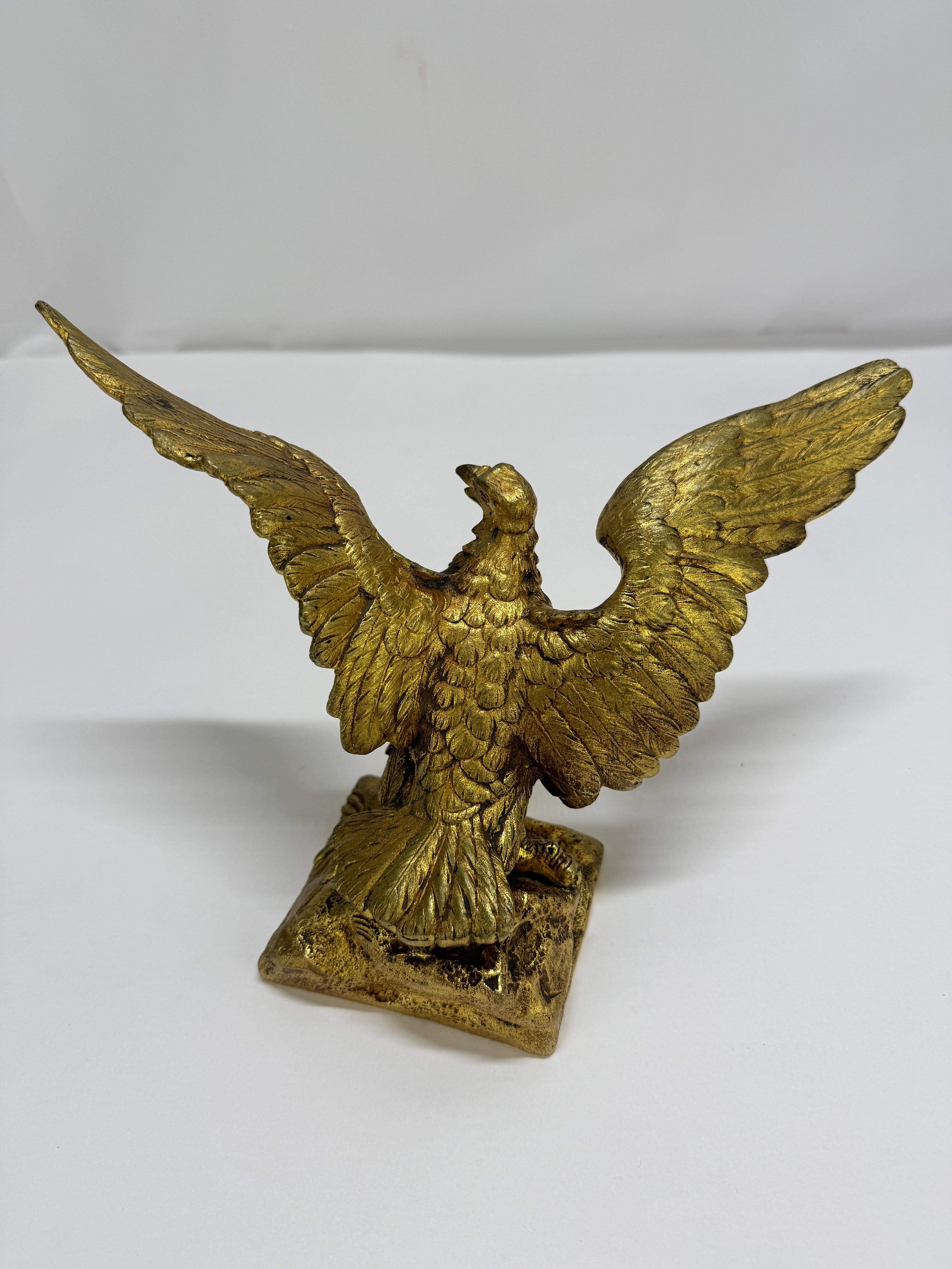 Napoleon III Gilt Bronze Eagle Sculpture Signed Rousseau C. 1870 For Sale 4