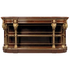 Antique Napoléon III Gilt-Bronze Mounted Mahogany Buffet by Maison Grohé, circa 1860