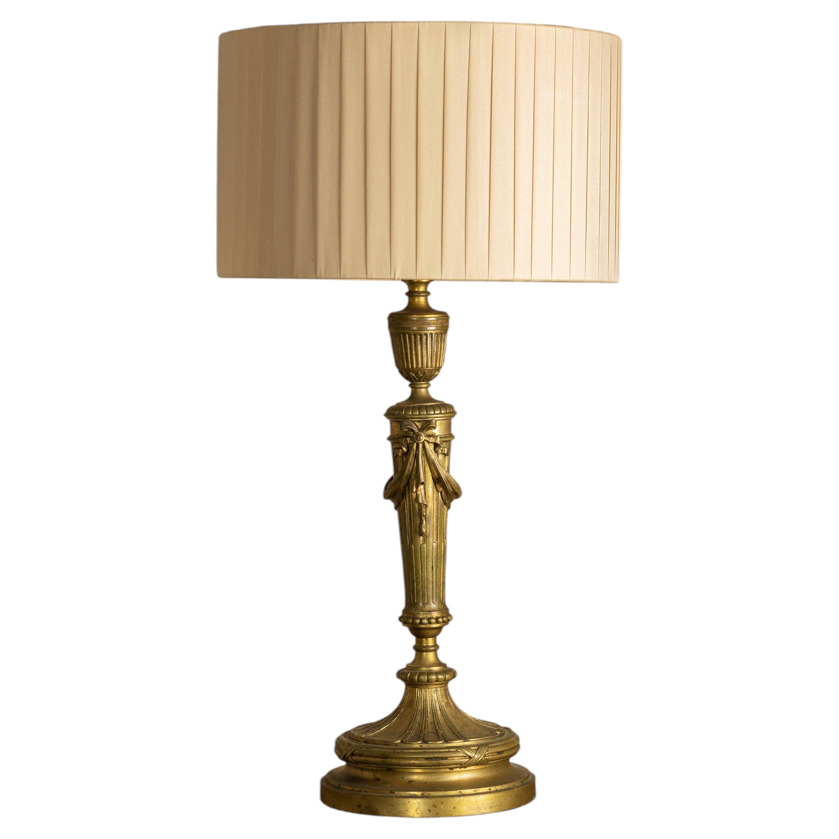 Napoleon III Gilt Bronze Table Lamp, France, 19th Century