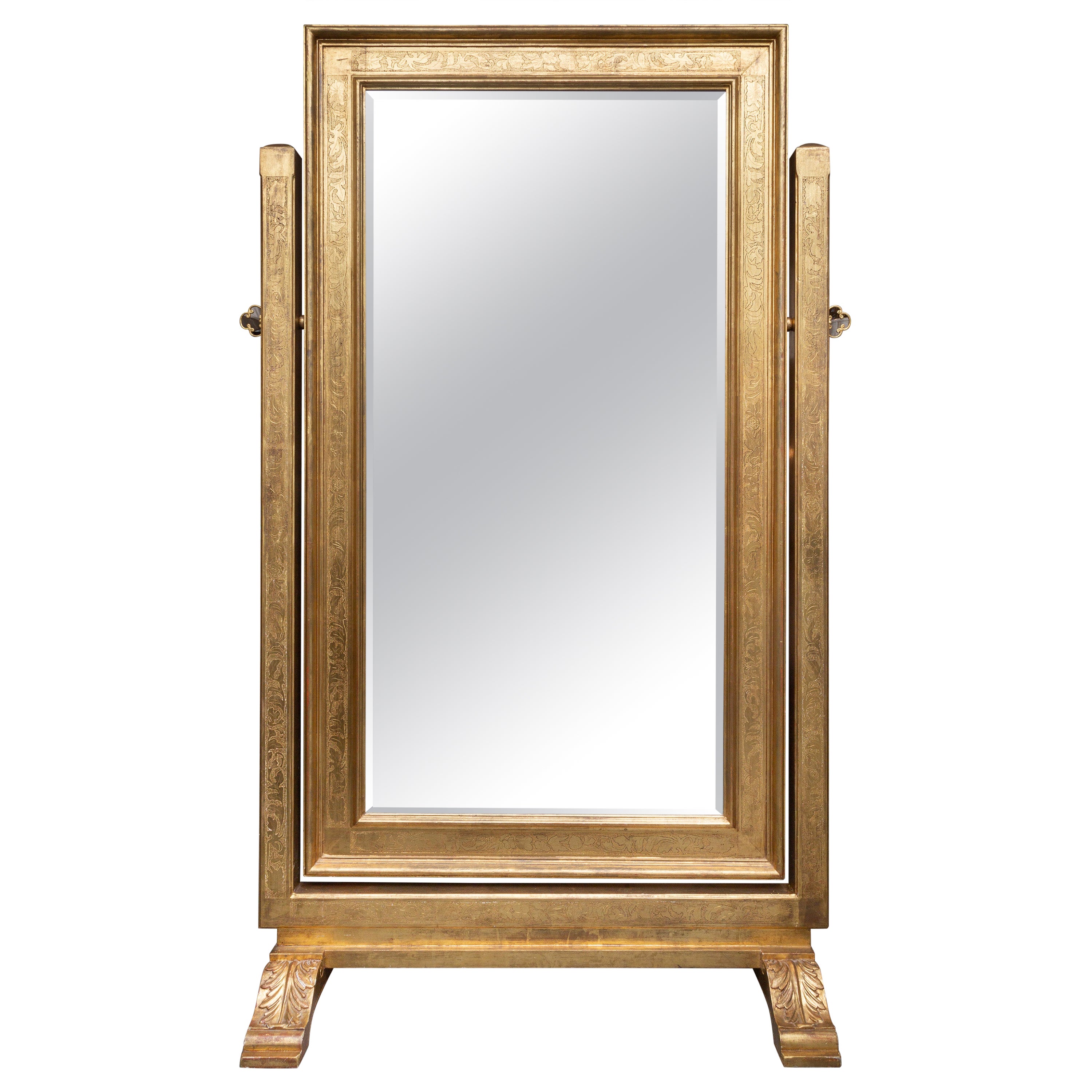 Napoleon III Gilt Cheval Mirror
