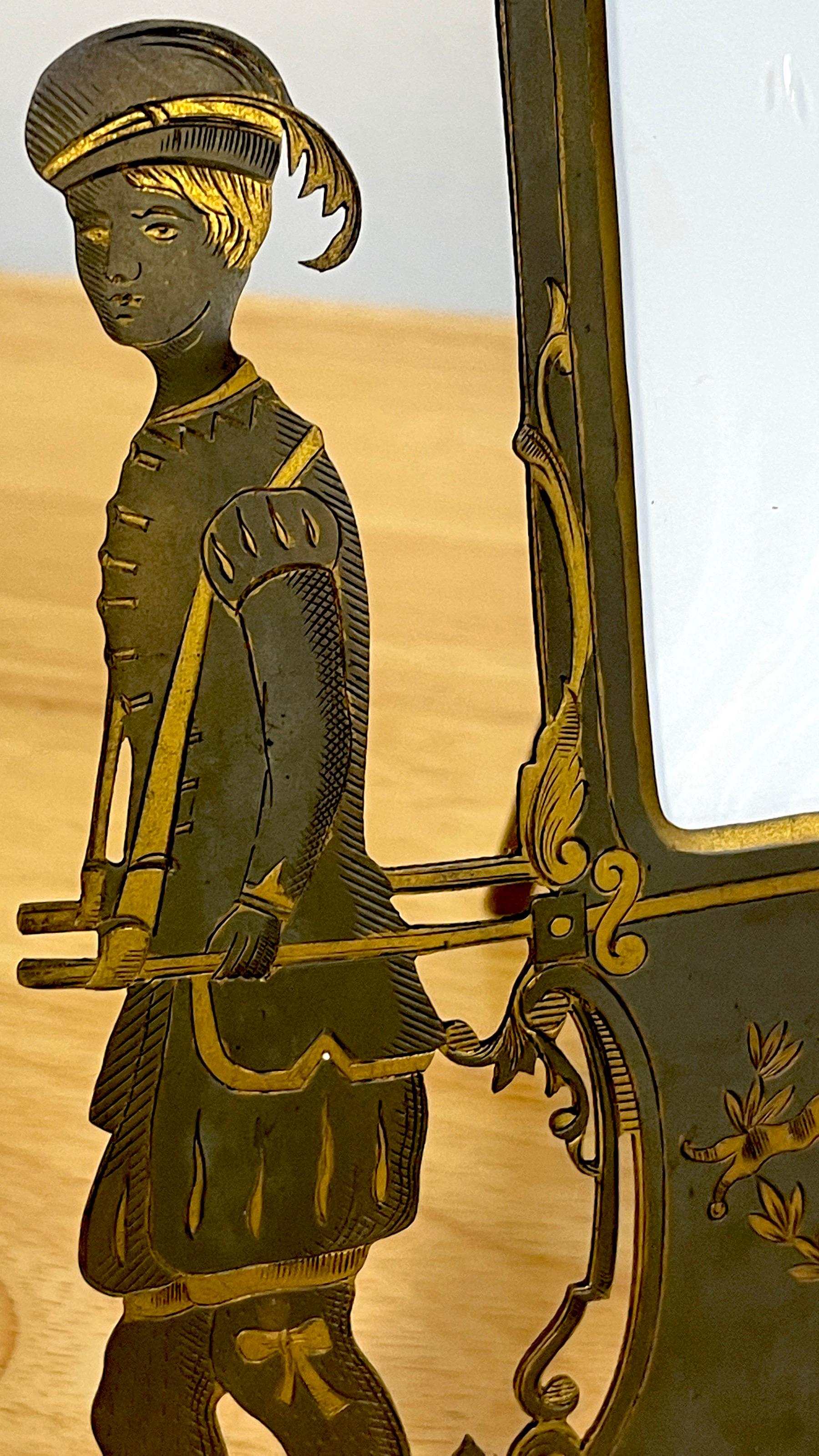 Napoleon III Gilt & Patinated Bronze Sedan Chair Frame In Good Condition In West Palm Beach, FL