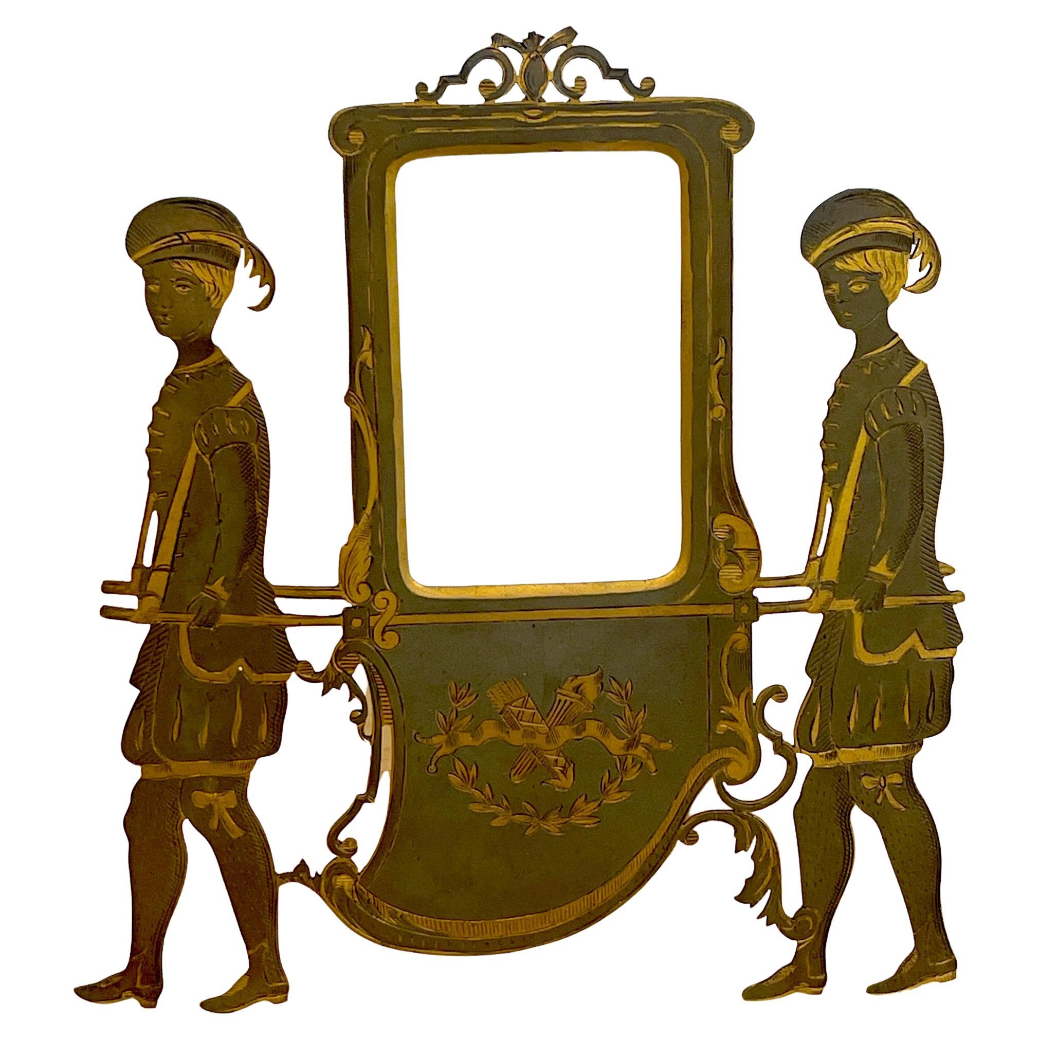 Napoleon III Gilt & Patinated Bronze Sedan Chair Frame