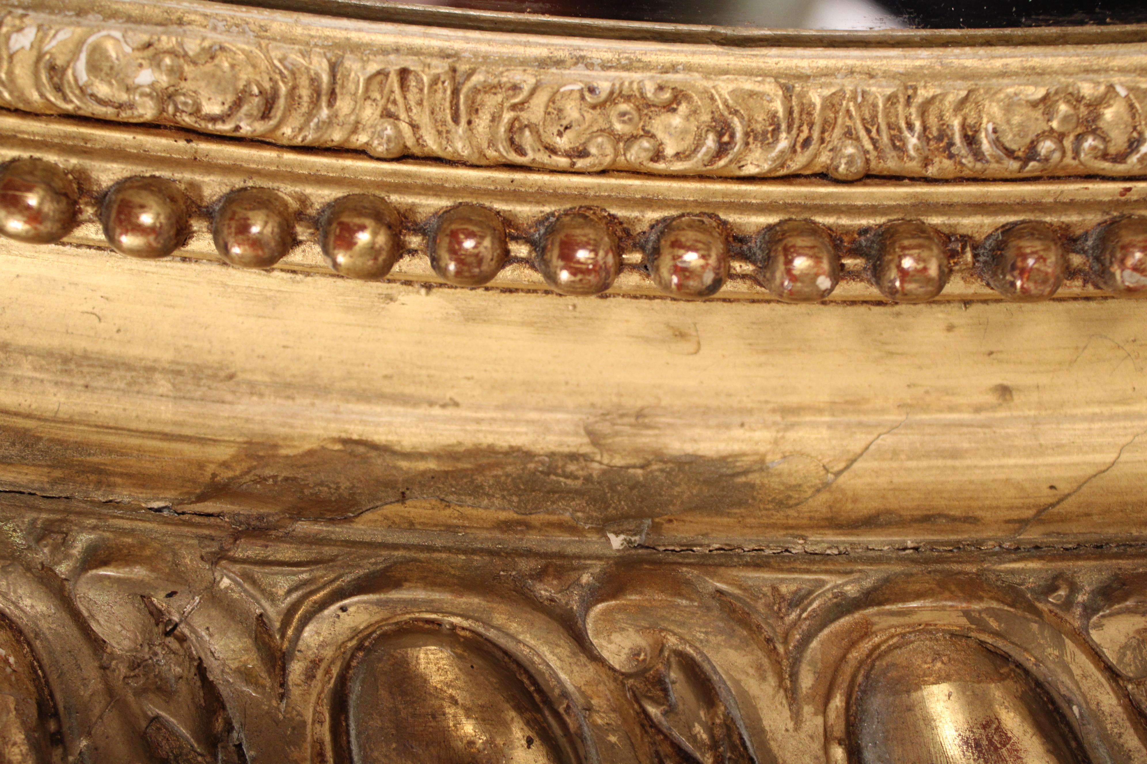 Specchio in legno dorato Napoleone III in vendita 1