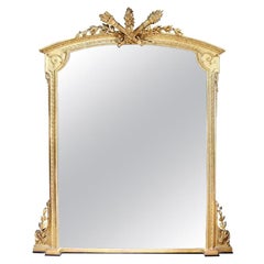Napoleon III Giltwood and Composite Overmantle Mirror