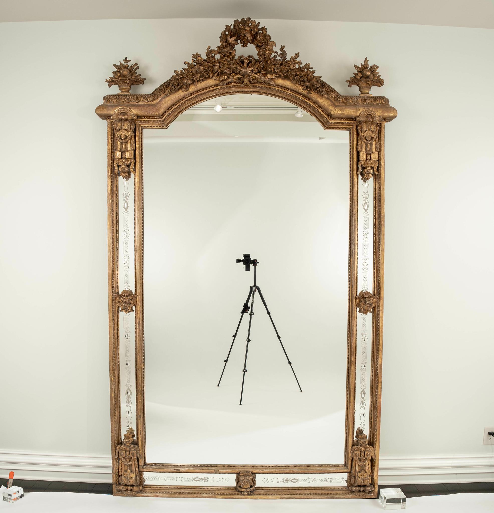 Napoleon III Giltwood Parclose Mirror For Sale 4