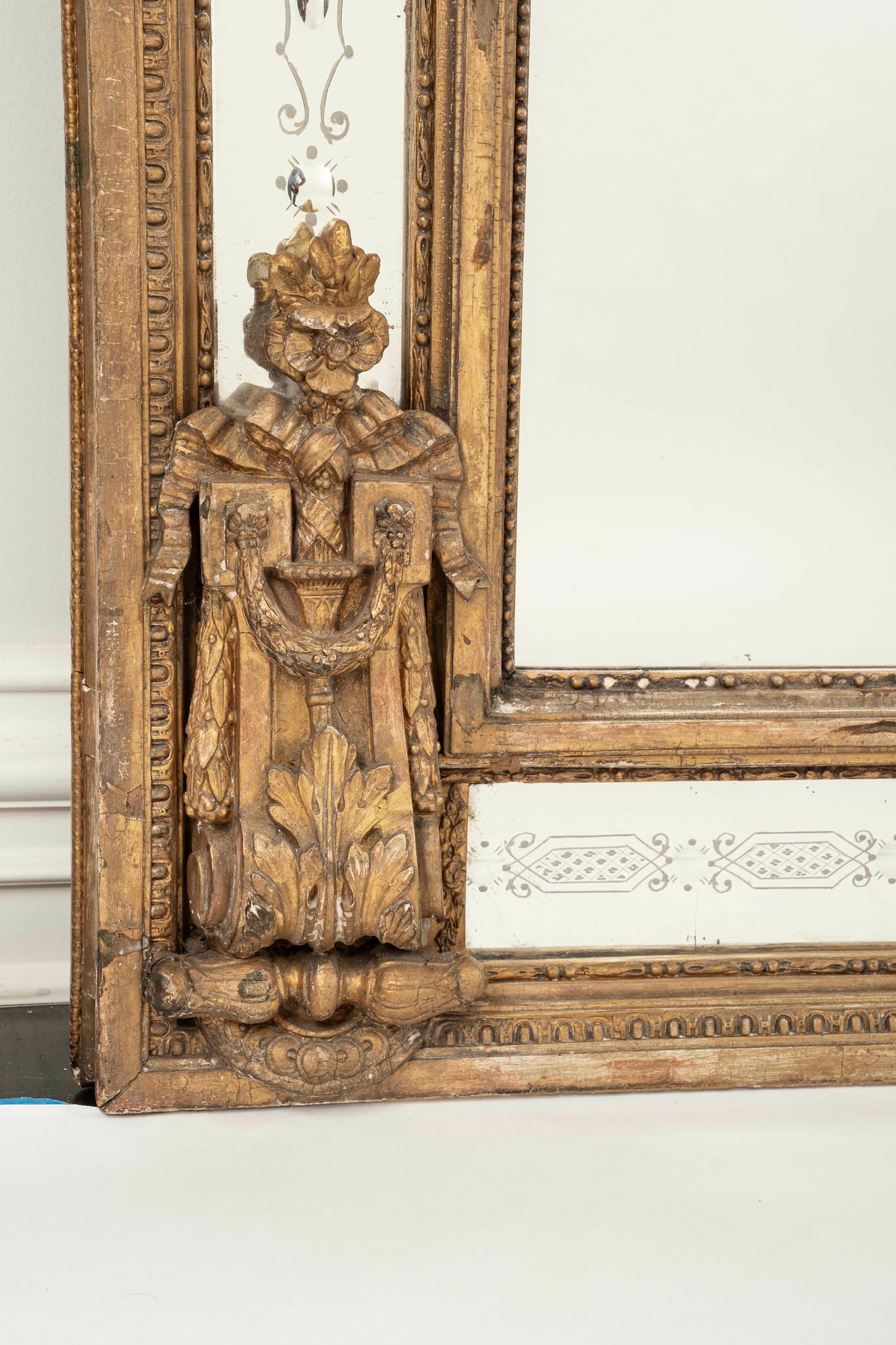Napoleon III Giltwood Parclose Mirror For Sale 6
