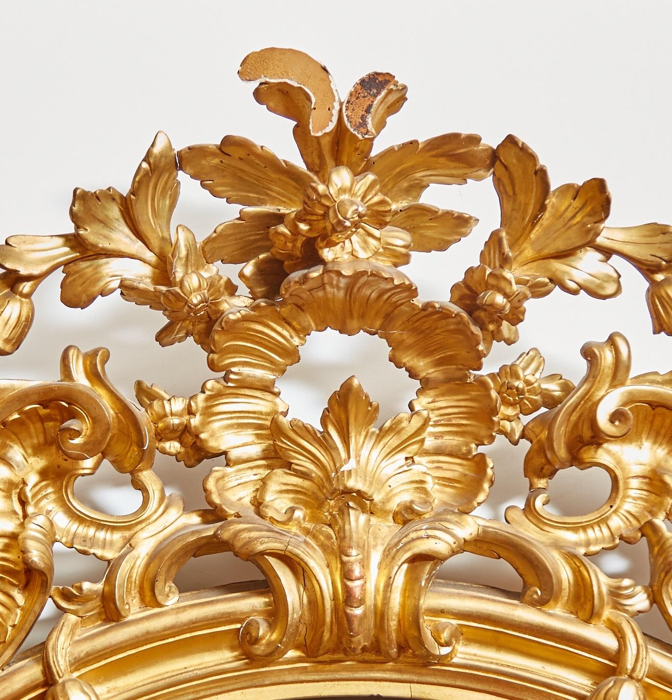 Napoleon III Giltwood Pier Mirror, Italian, Circa 1880 For Sale 1