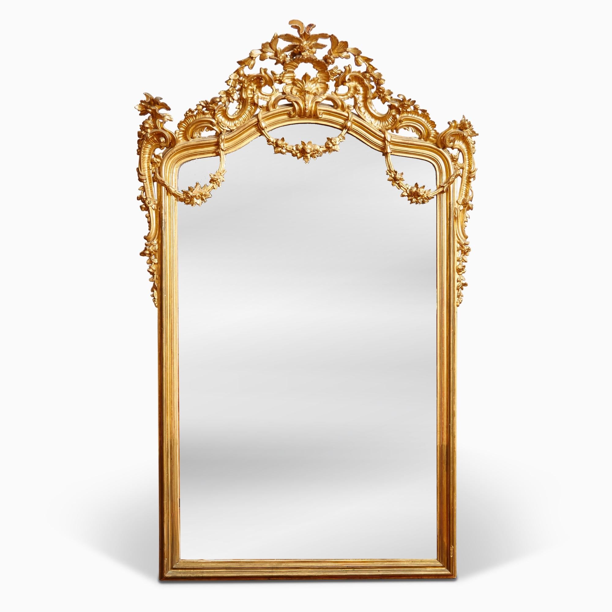 Napoleon III Giltwood Pier Mirror, Italian, Circa 1880 For Sale 4